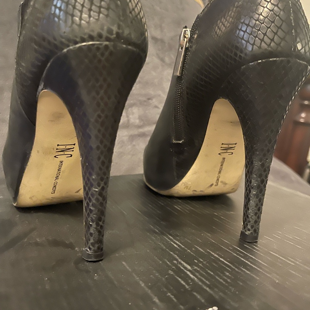 Inc black booties size 7
